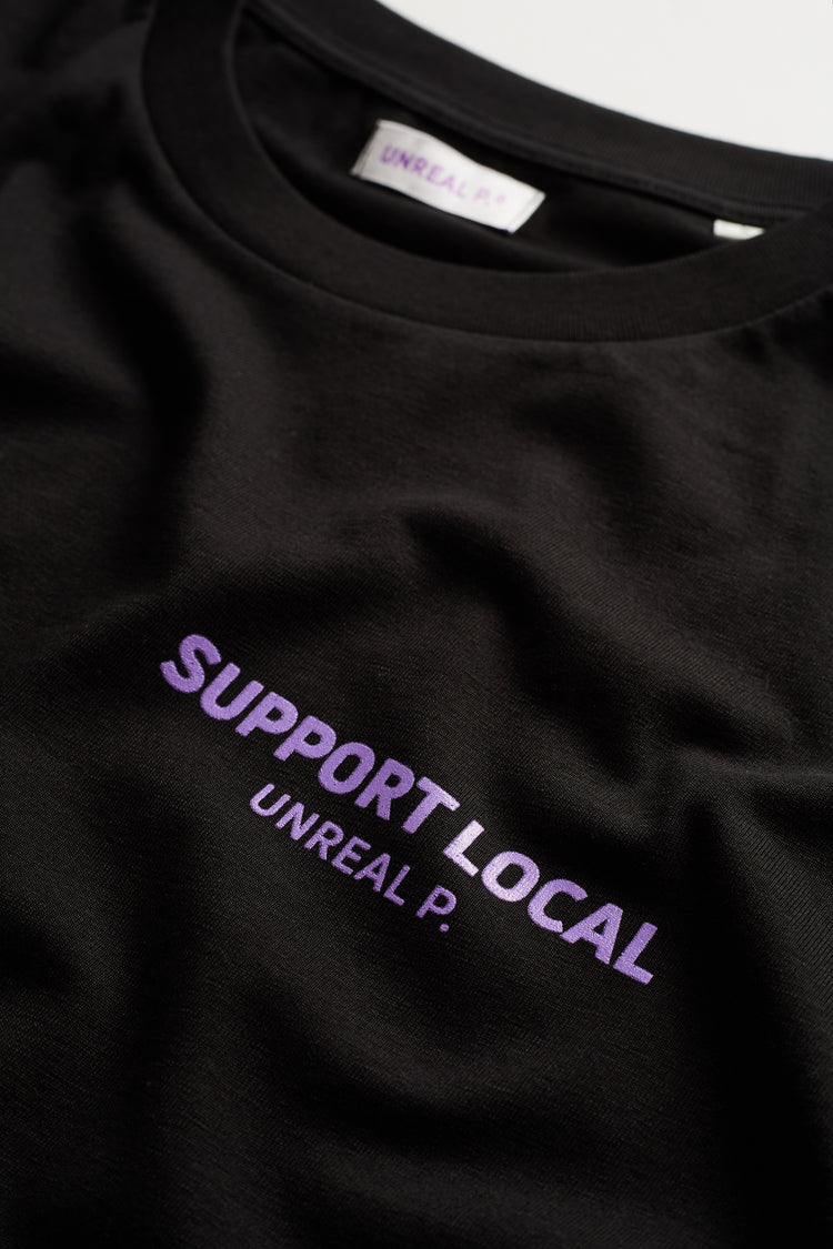 Support Local Boxy T-Shirt Black