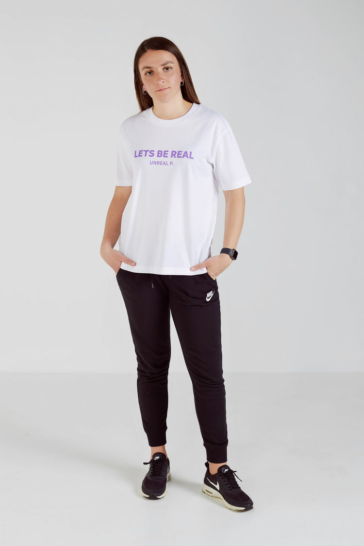 Let's Be Real Boxy T-Shirt White