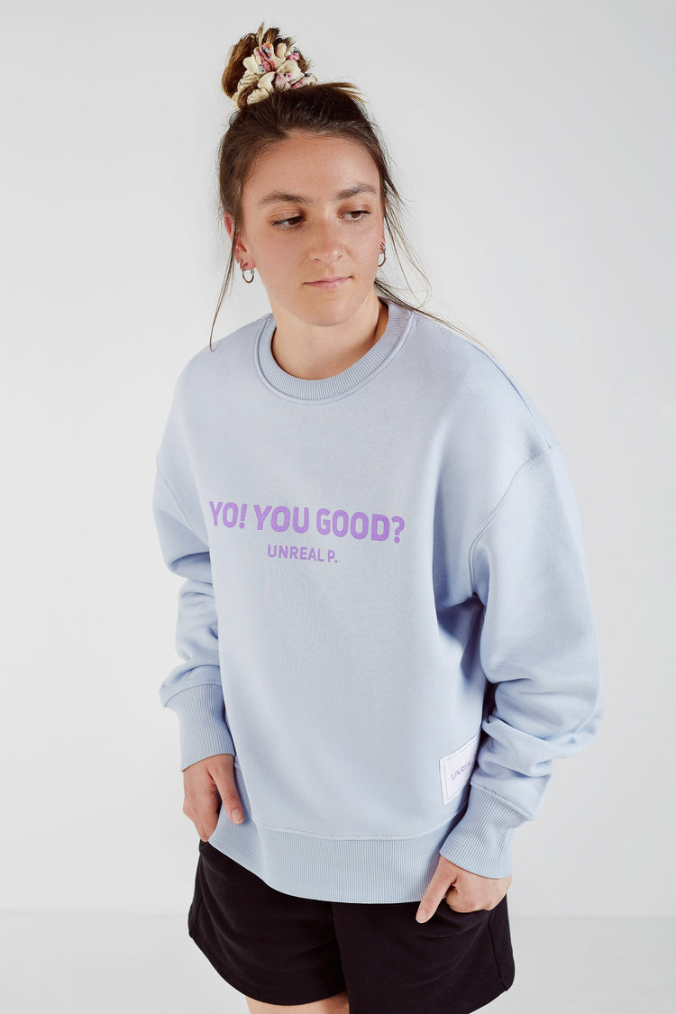 Yo! You Good? Crew Neck Serene Blue