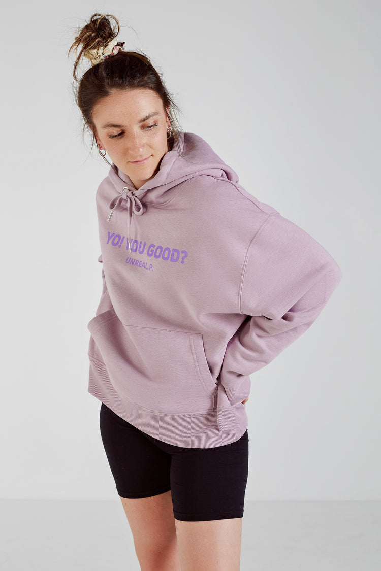 Yo! You Good? Hoodie Lilac Petal