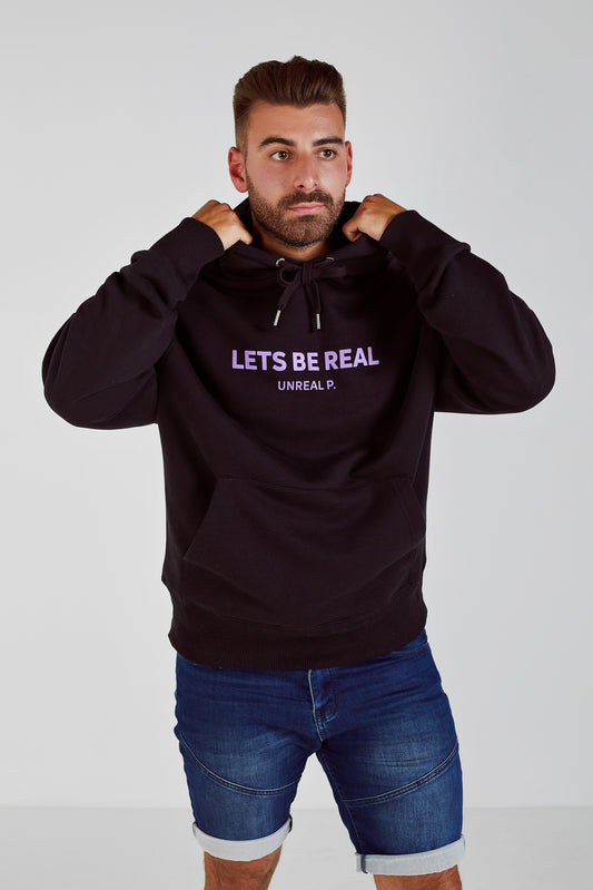 Let's Be Real Hoodie Black